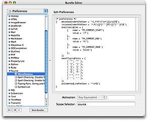 Preferences Editor